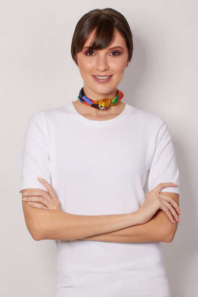 Iris et Orchidées - 45cm Scarf