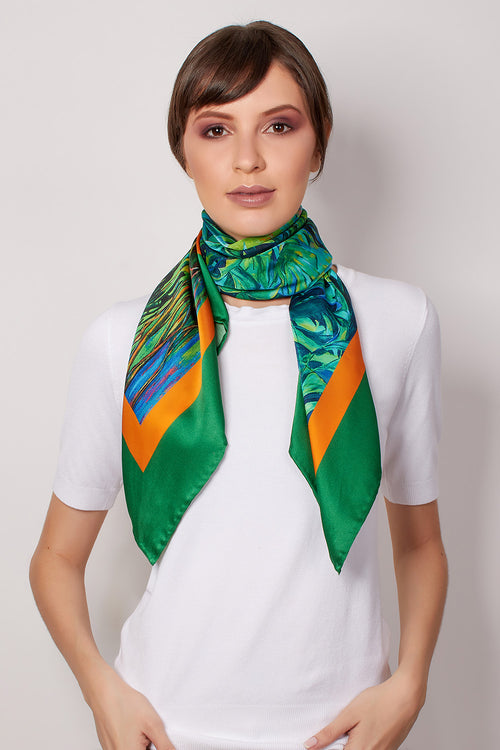 Borobudur 35" silk scarf