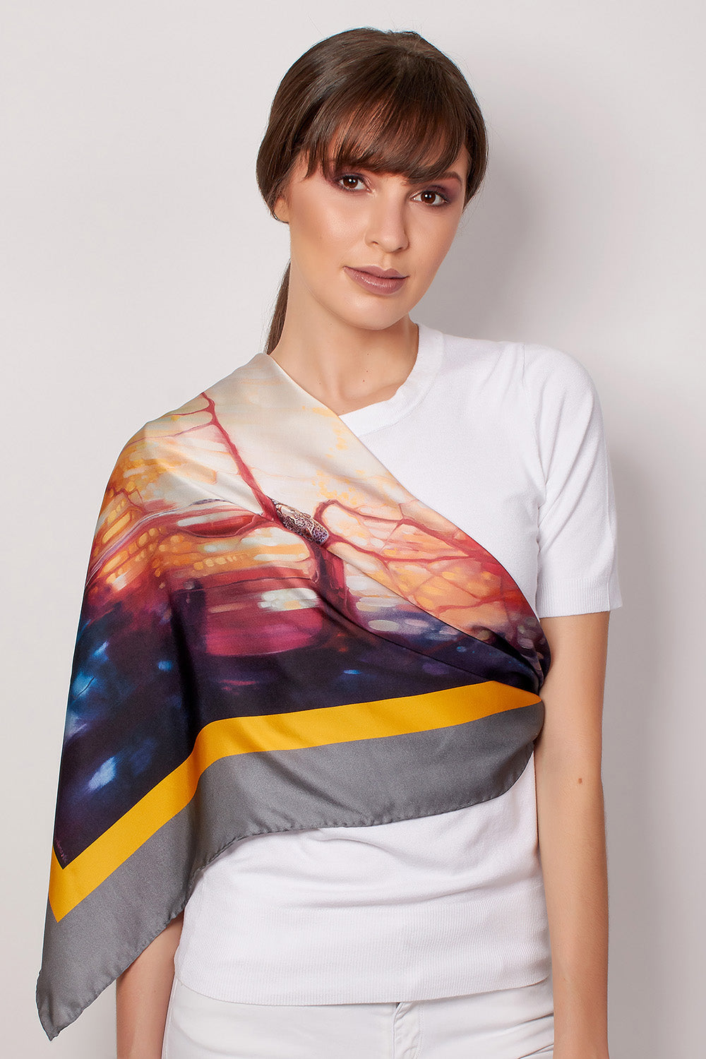 Jungle-Portal 35" silk scarf