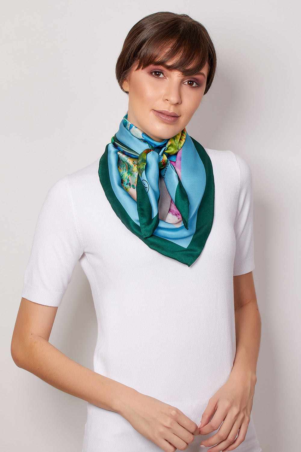 Curacautin 35" silk scarf