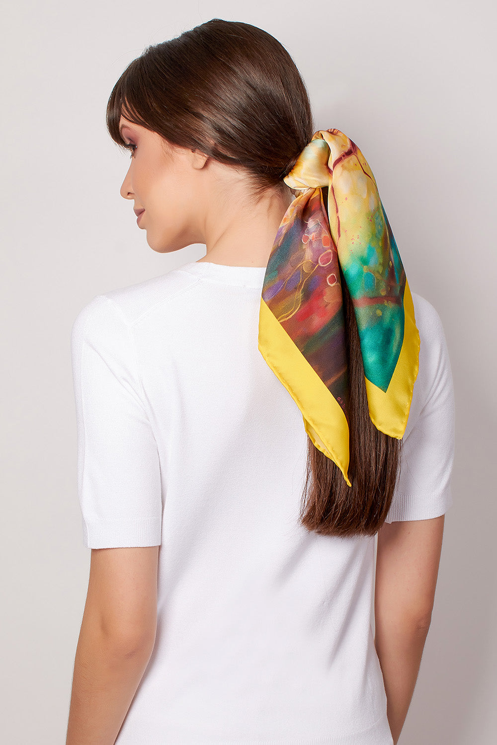 Tiger Odyssey 23" silk scarf