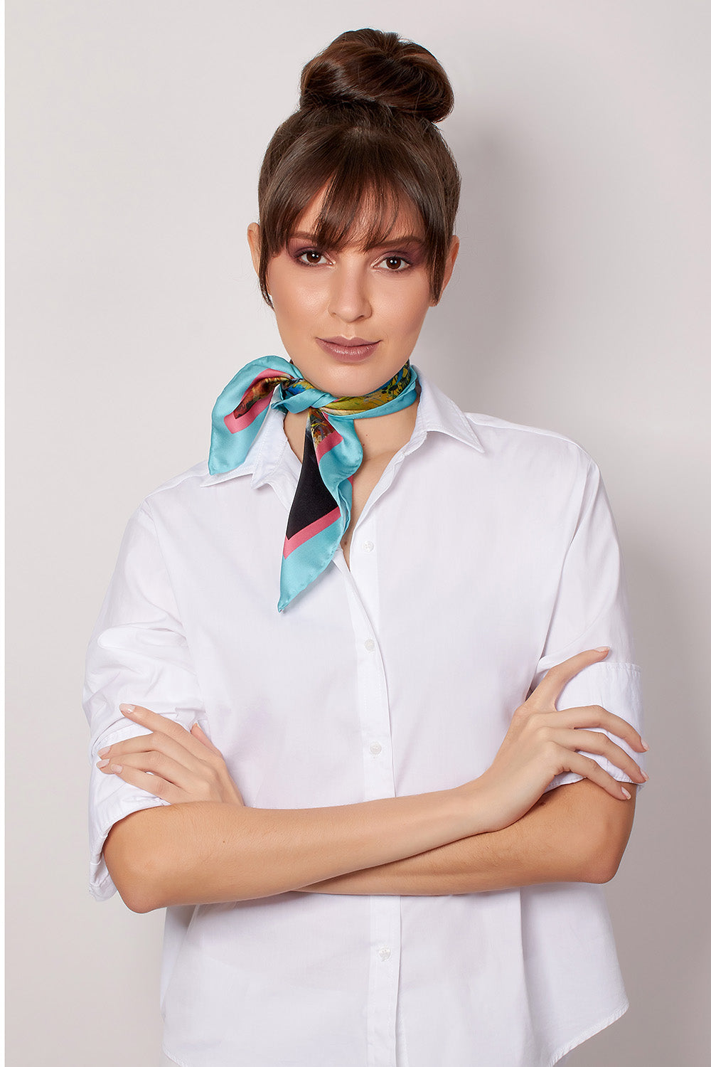 Secret Garden 18" silk scarf
