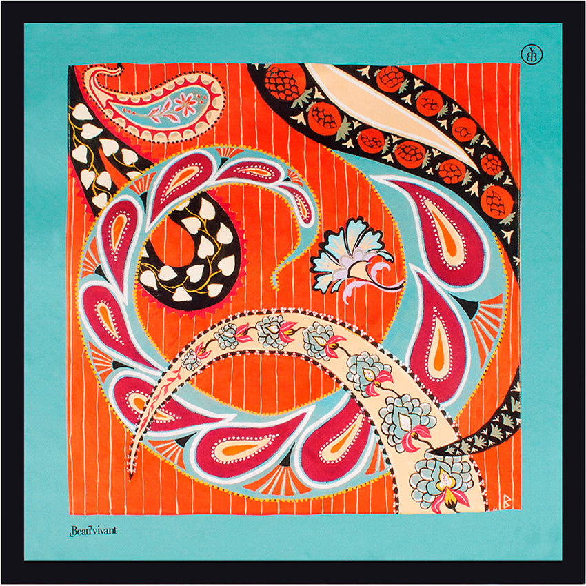 Silk Road Inspiration 23" silk scarf