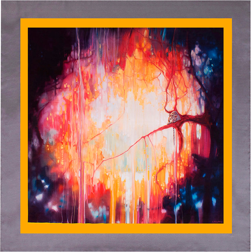 Jungle-Portal 35" silk scarf