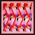 Flamingoes Too 35" silk scarf