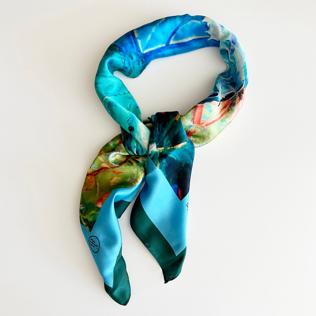 Curacautin 35" silk scarf
