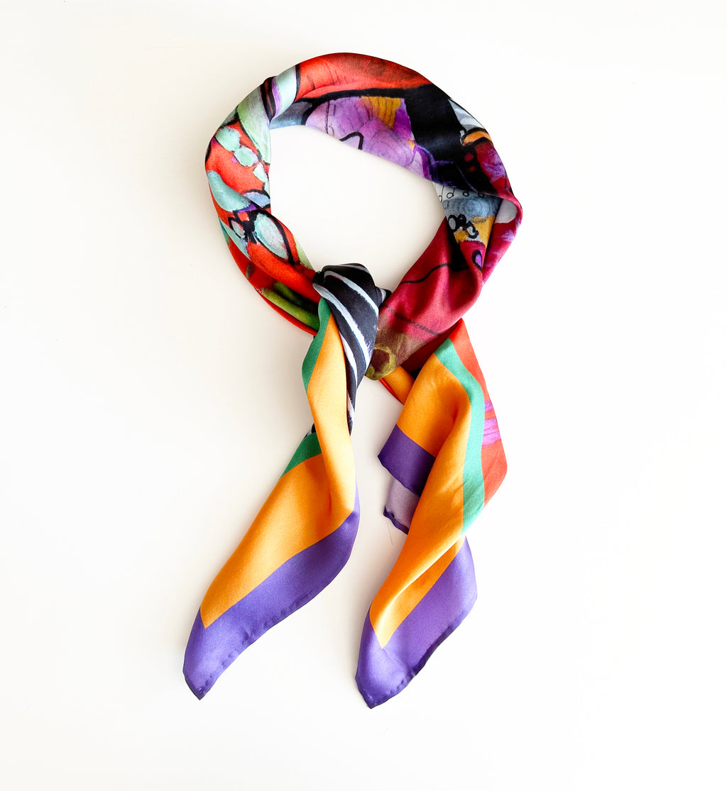 Remember Me 35" silk scarf