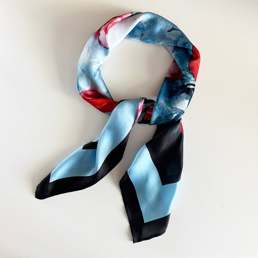 Valentino Rose 35" silk scarf