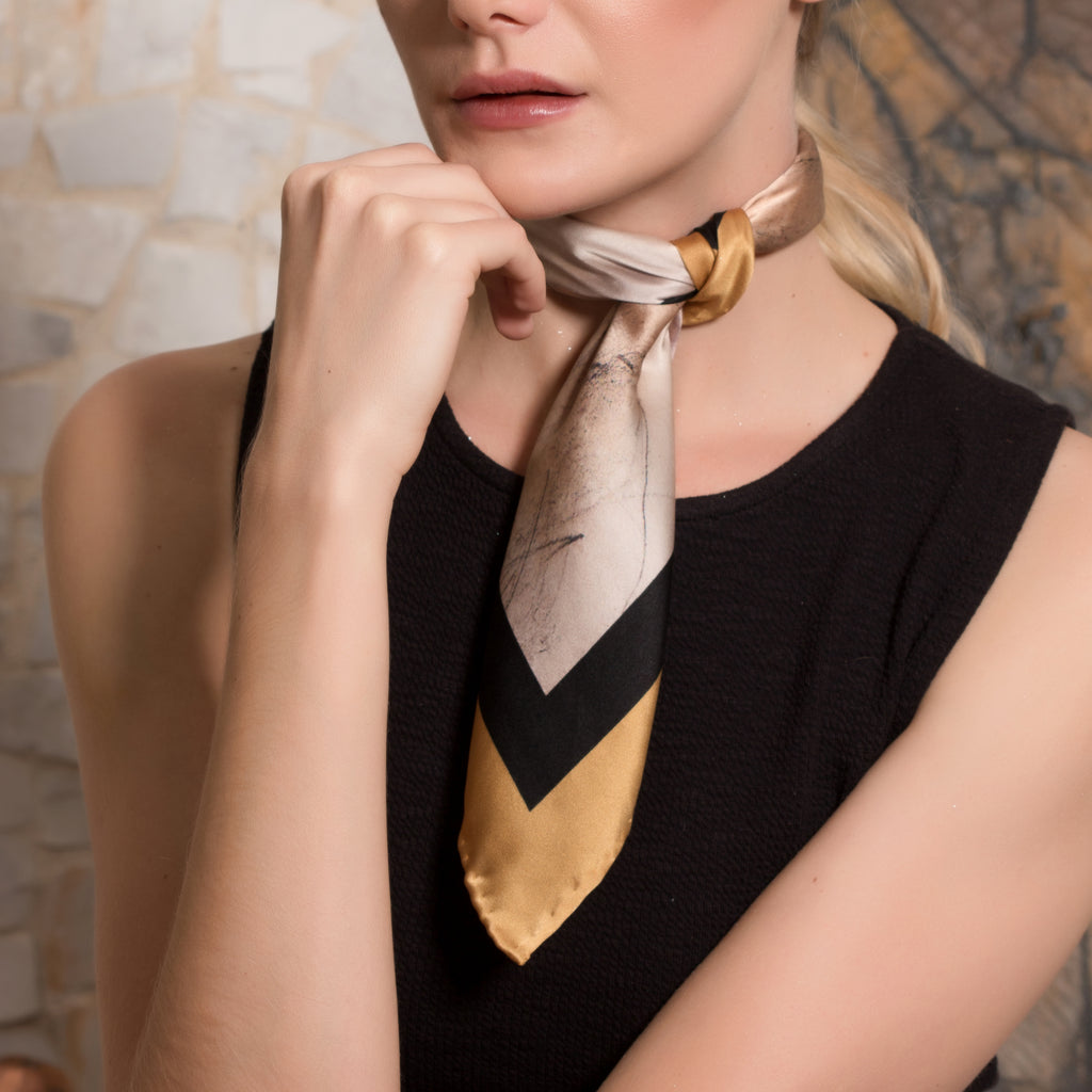 Wild 18" silk scarf