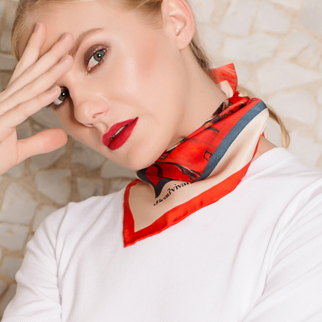 La Nobleza 18" silk scarf